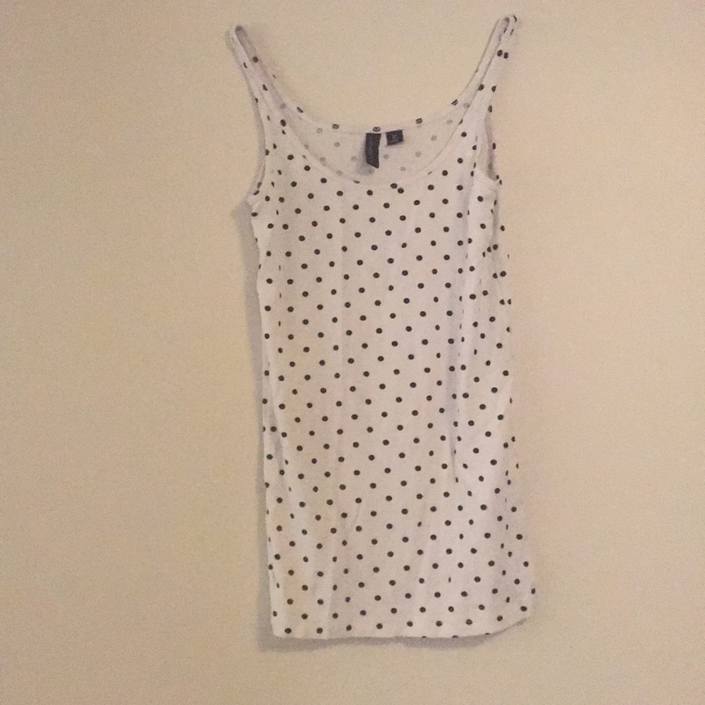 White Polka dot Tank